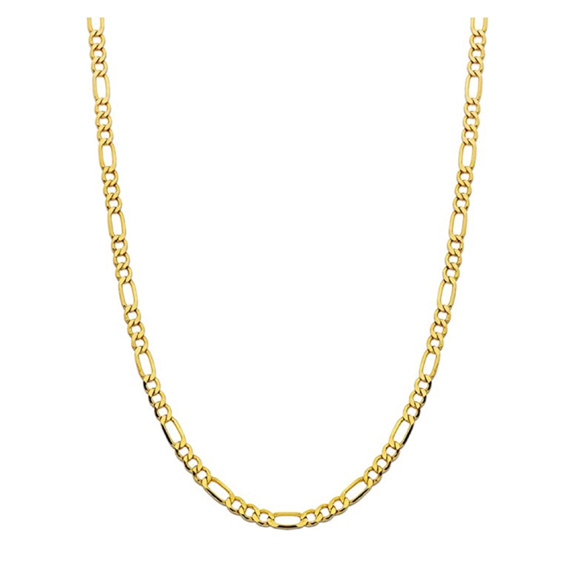 18K Gold Plated Chain Figaro Link Necklace main product photo