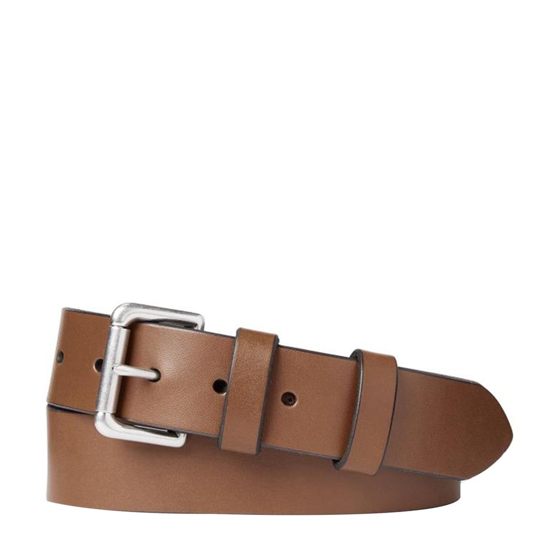 Brown Embossed Logo Leather Belt main product photo