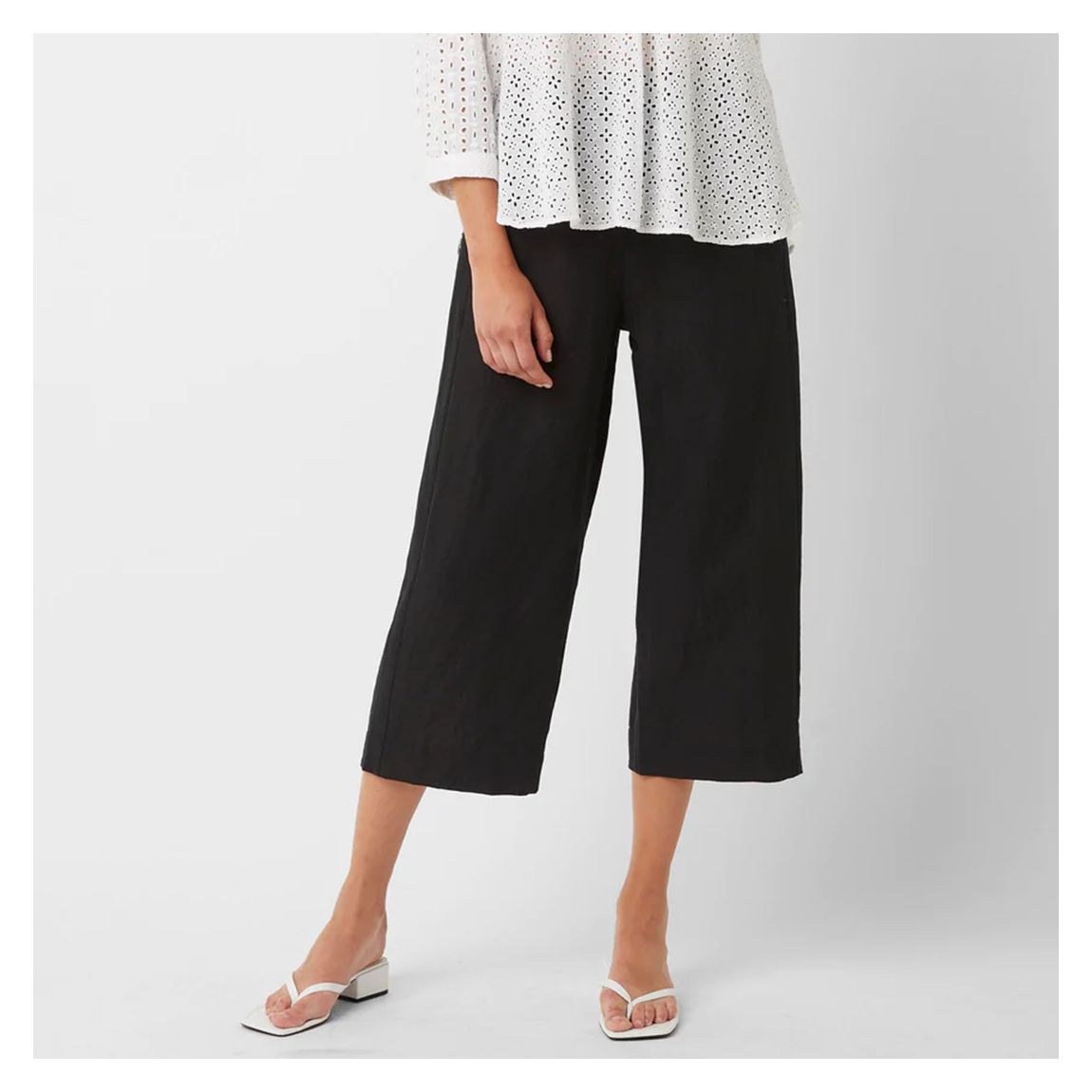 Black Knitted Cotton Stretch Trousers main product photo