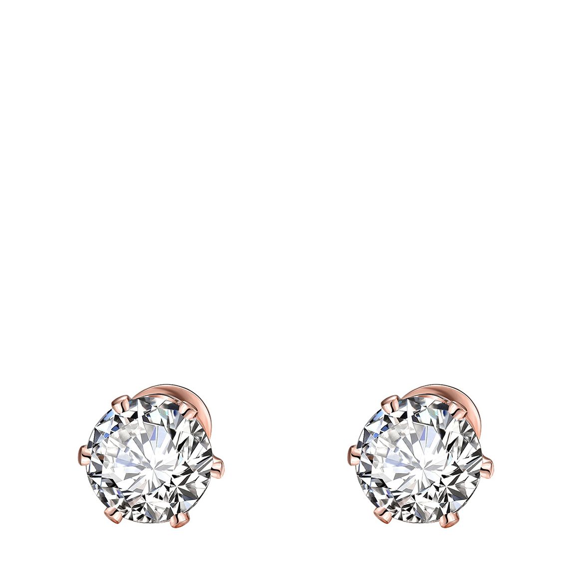 18K Rose Gold Plated Cz Stud Earrings main product photo