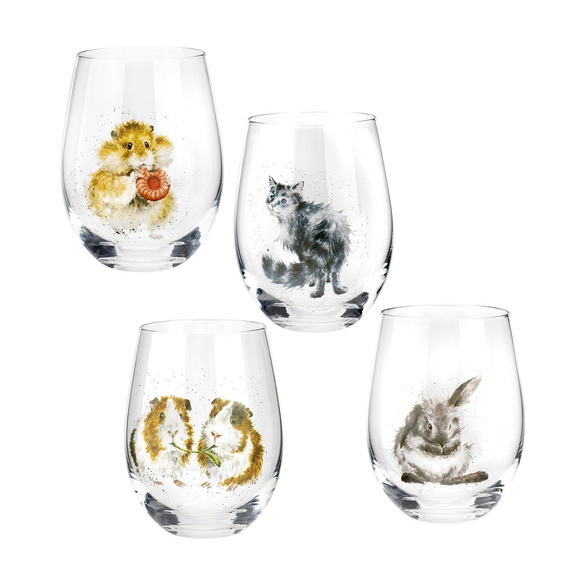 Set of 4 Domestic Animals Tumblers main product photo