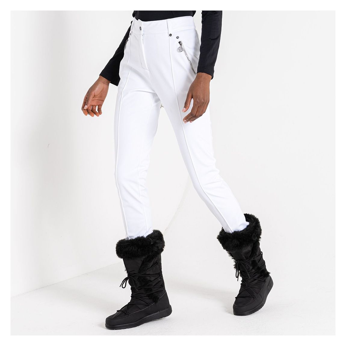 White Lightweight Waterproof Ski Trousers main product photo