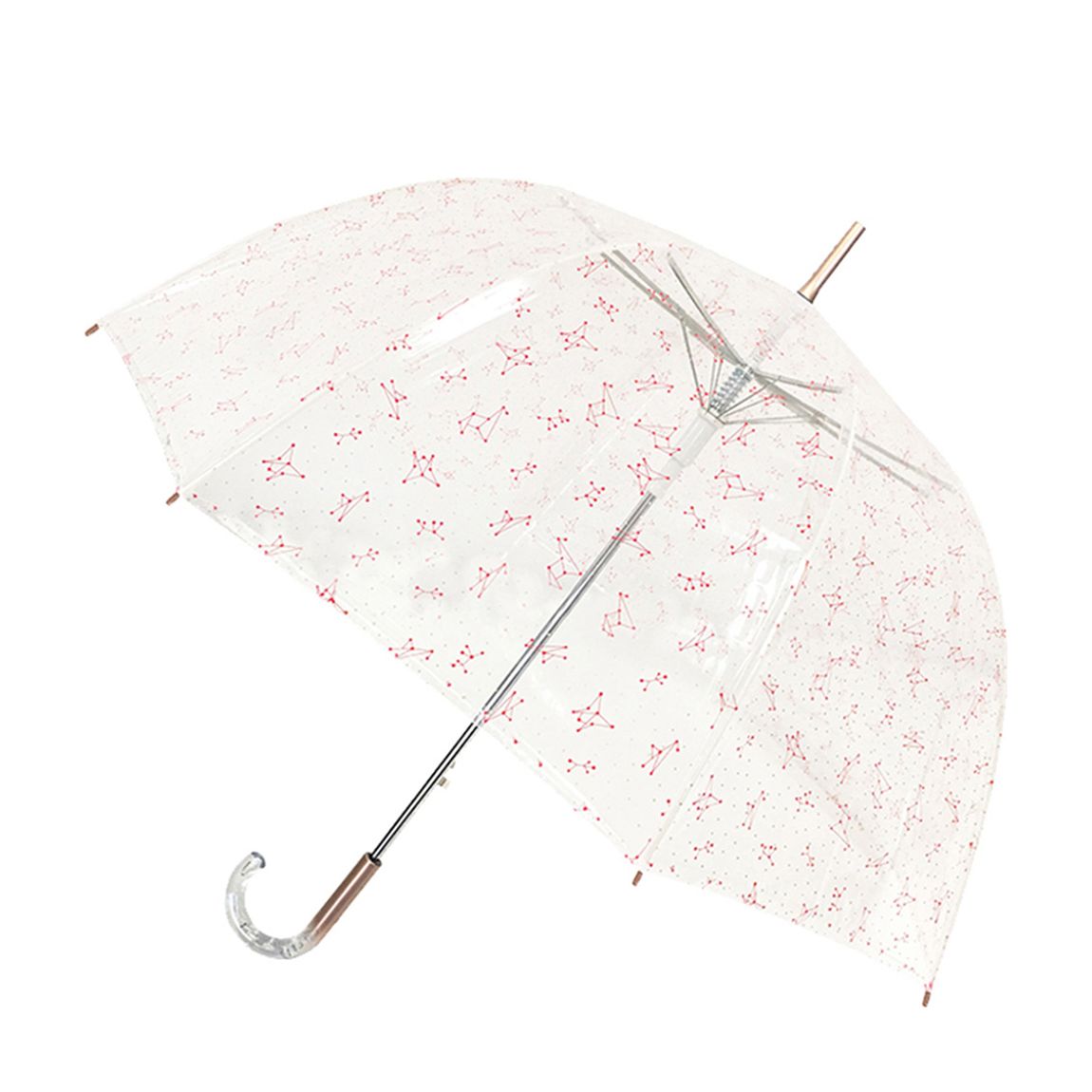 Transparent / Pink Constellation Birdcage Umbrella main product photo
