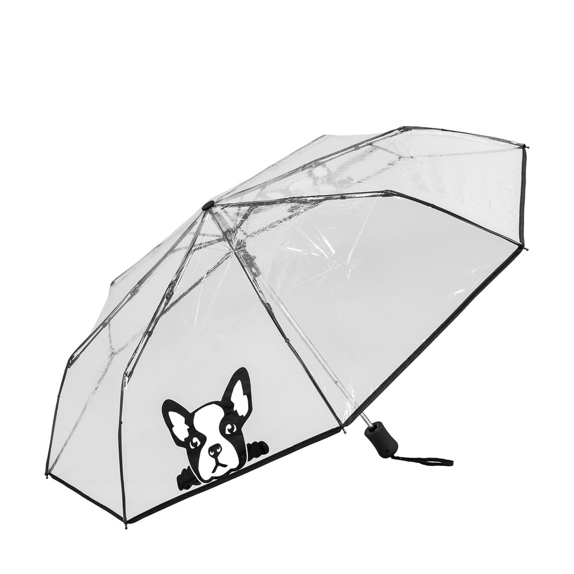Transparent / Black Dog Folding Umbrella main product photo