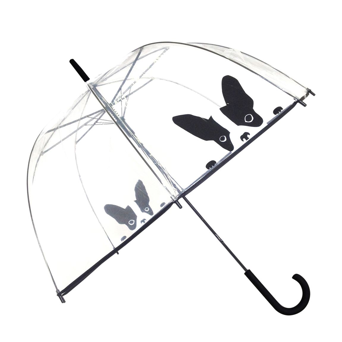 Transparent / Black Dog Birdcage Umbrella main product photo
