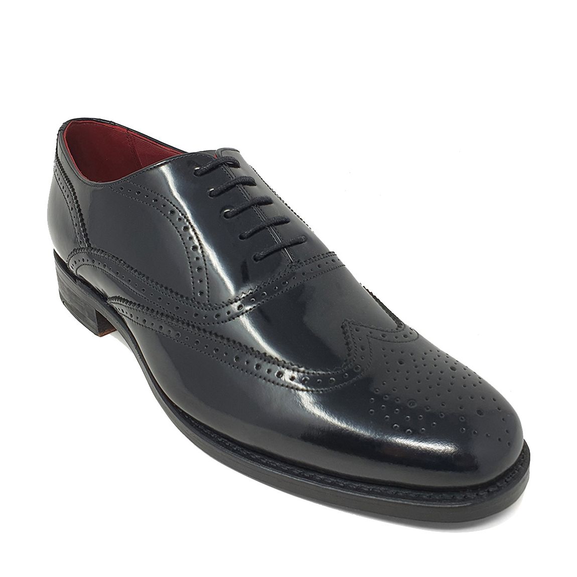 Black Hi-Shine Oxford Shoe main product photo