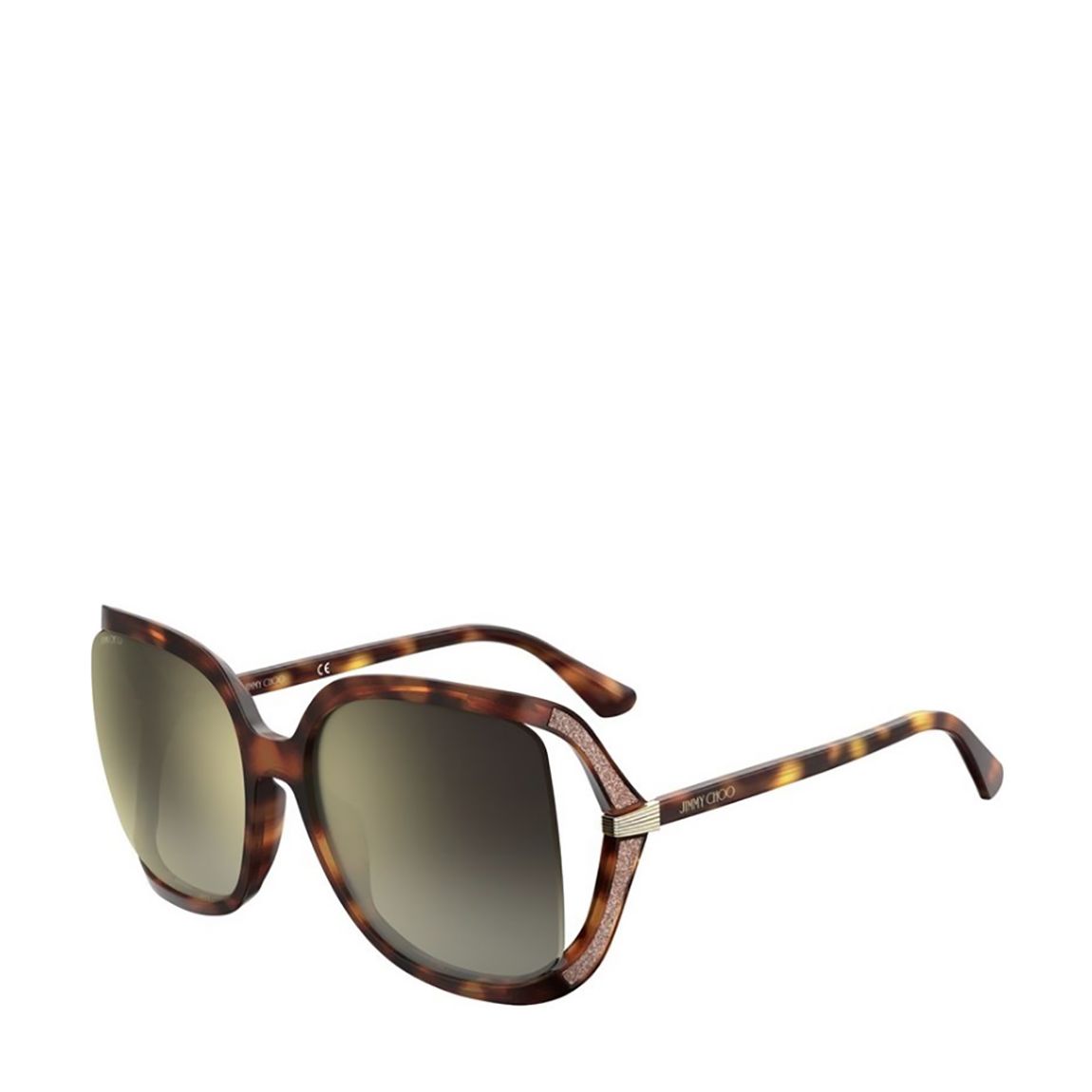 Women's Dark Havana Jimmy Choo Sunglasses 60mm main product photo