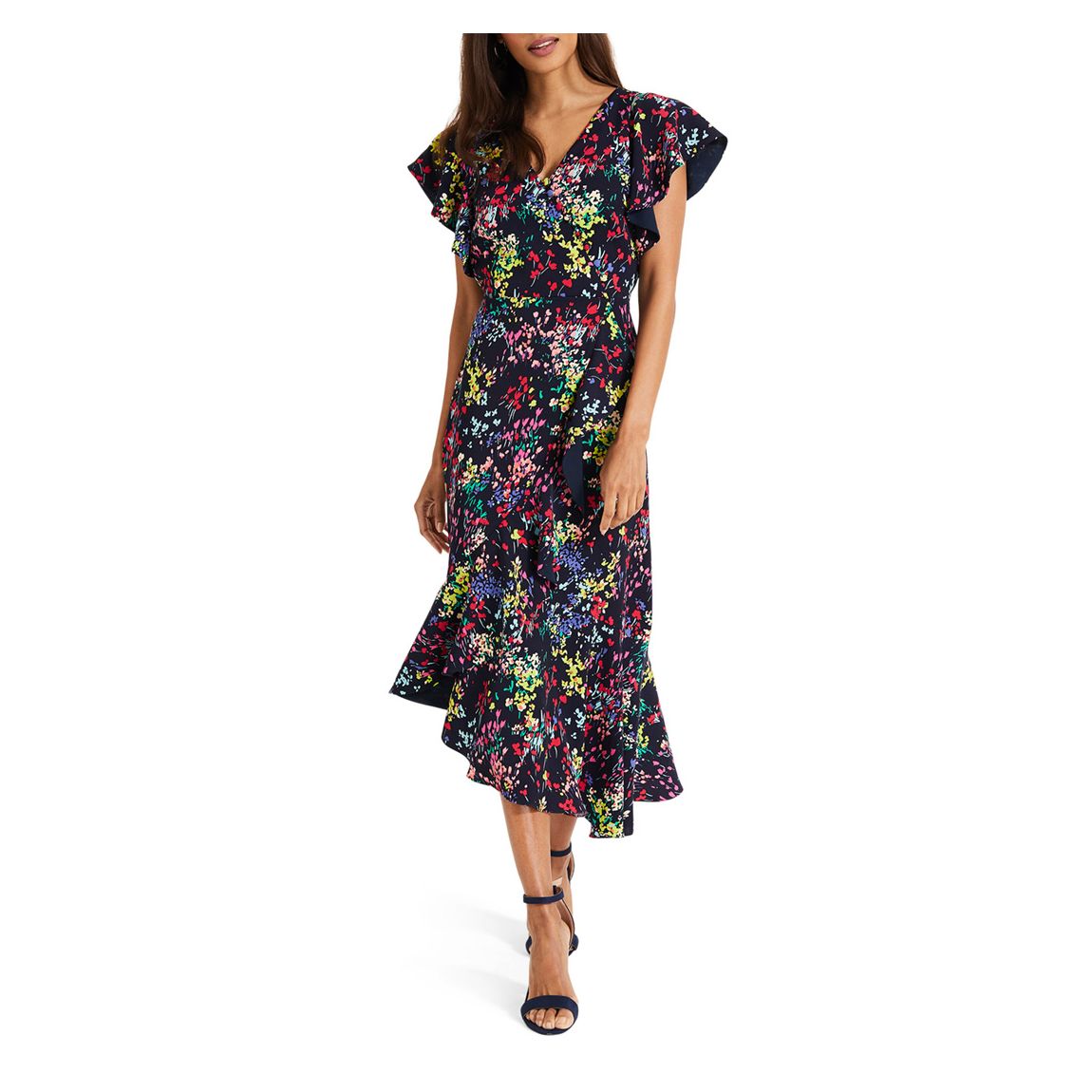 Navy Print Sheldon Dress main product photo