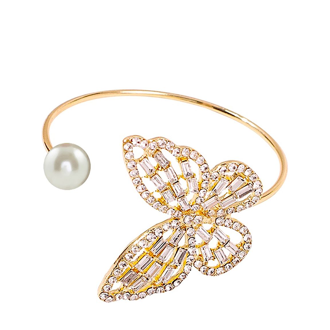 18K Gold Plated Butterfly Statement Bangle main product photo
