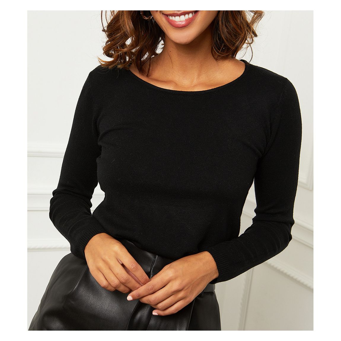 Black Cashmere Blend Jumper main product photo