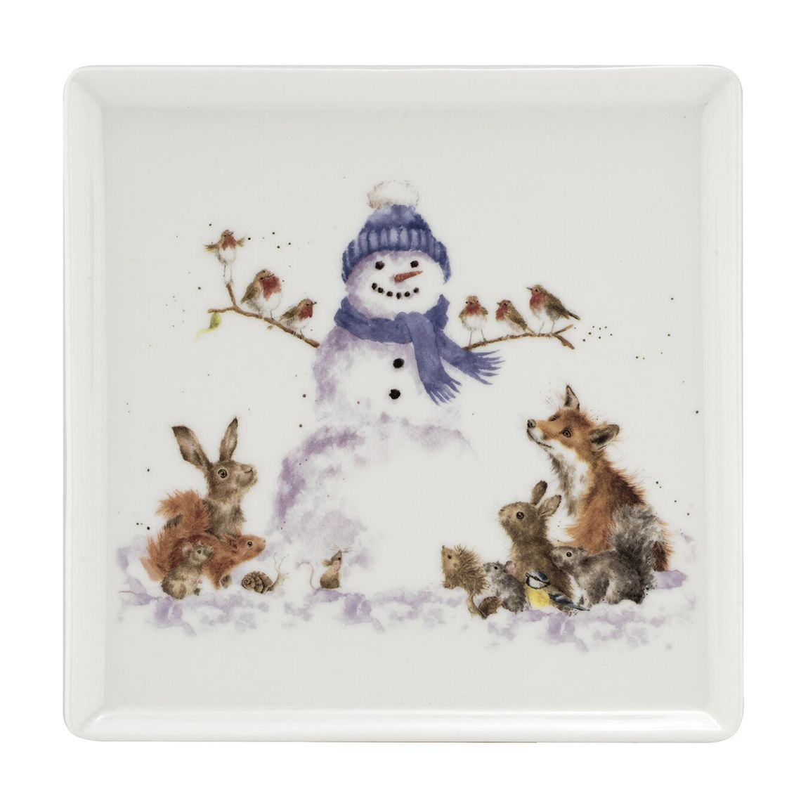 Snowman Square Plate main product photo