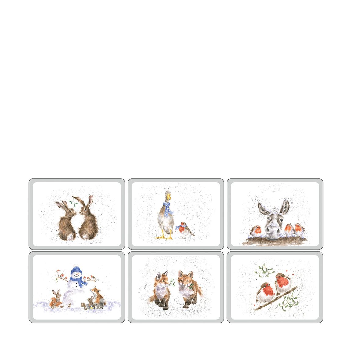 Set of 6 Wrendale Christmas Placemats main product photo