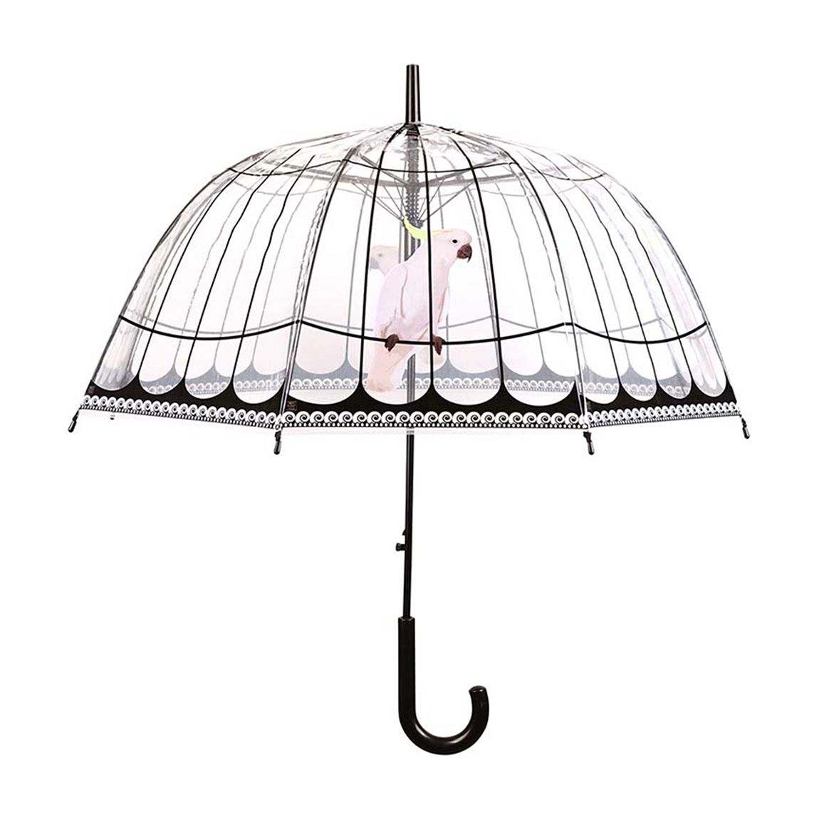 Transparent / Black Birdcage Umbrella main product photo