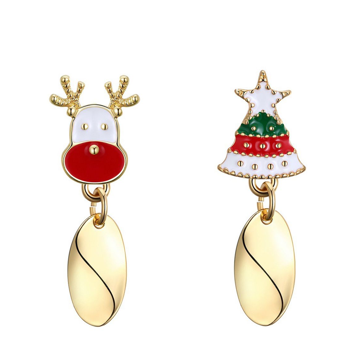 Gold Plated Christmas Earrings main product photo