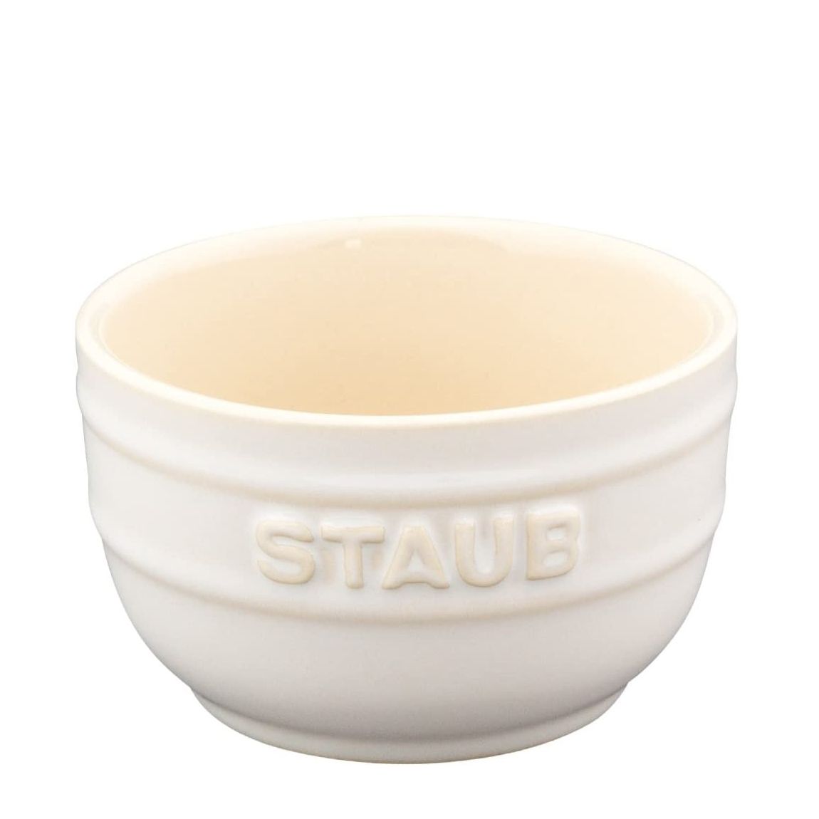 Set of 2 Ivory White Ceramic Ramekins main product photo