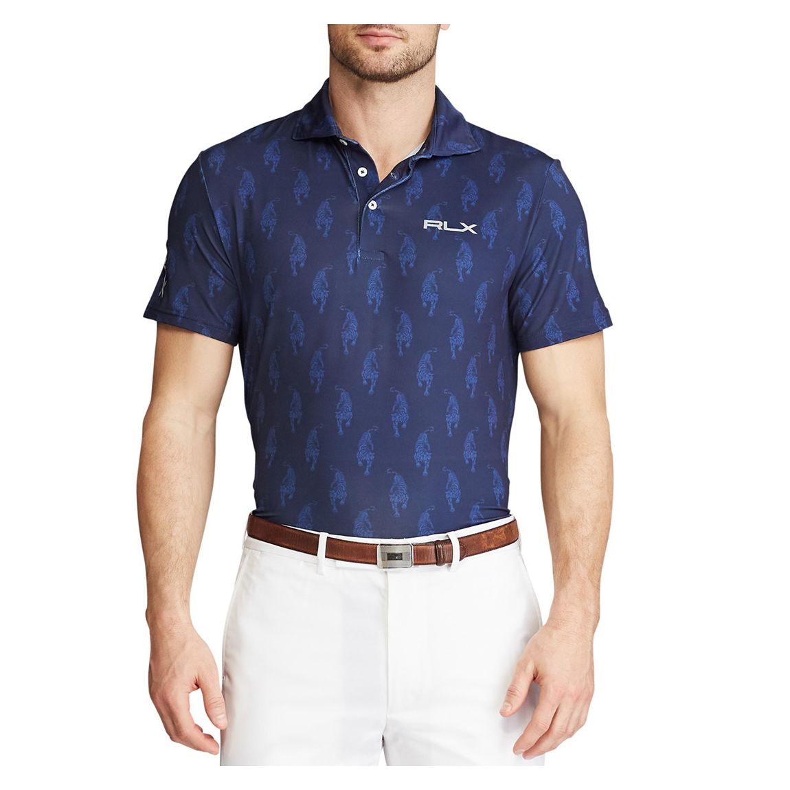 Navy Tonal Tiger Polo Shirt main product photo