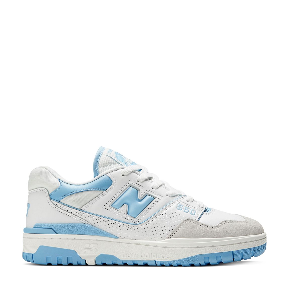 Unisex White/Blue 550 Court Trainers main product photo