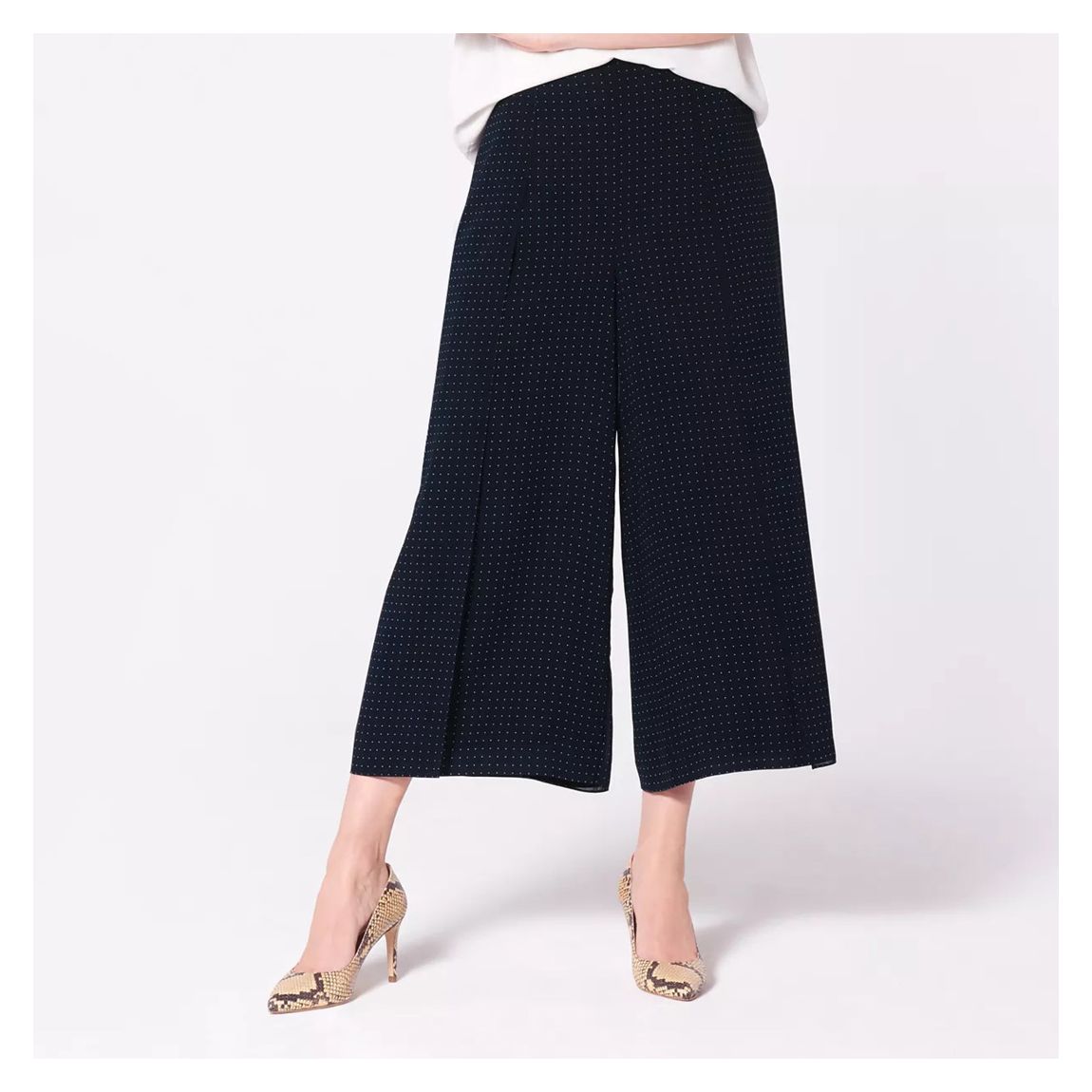 Navy Klee Wide Leg Trousers main product photo