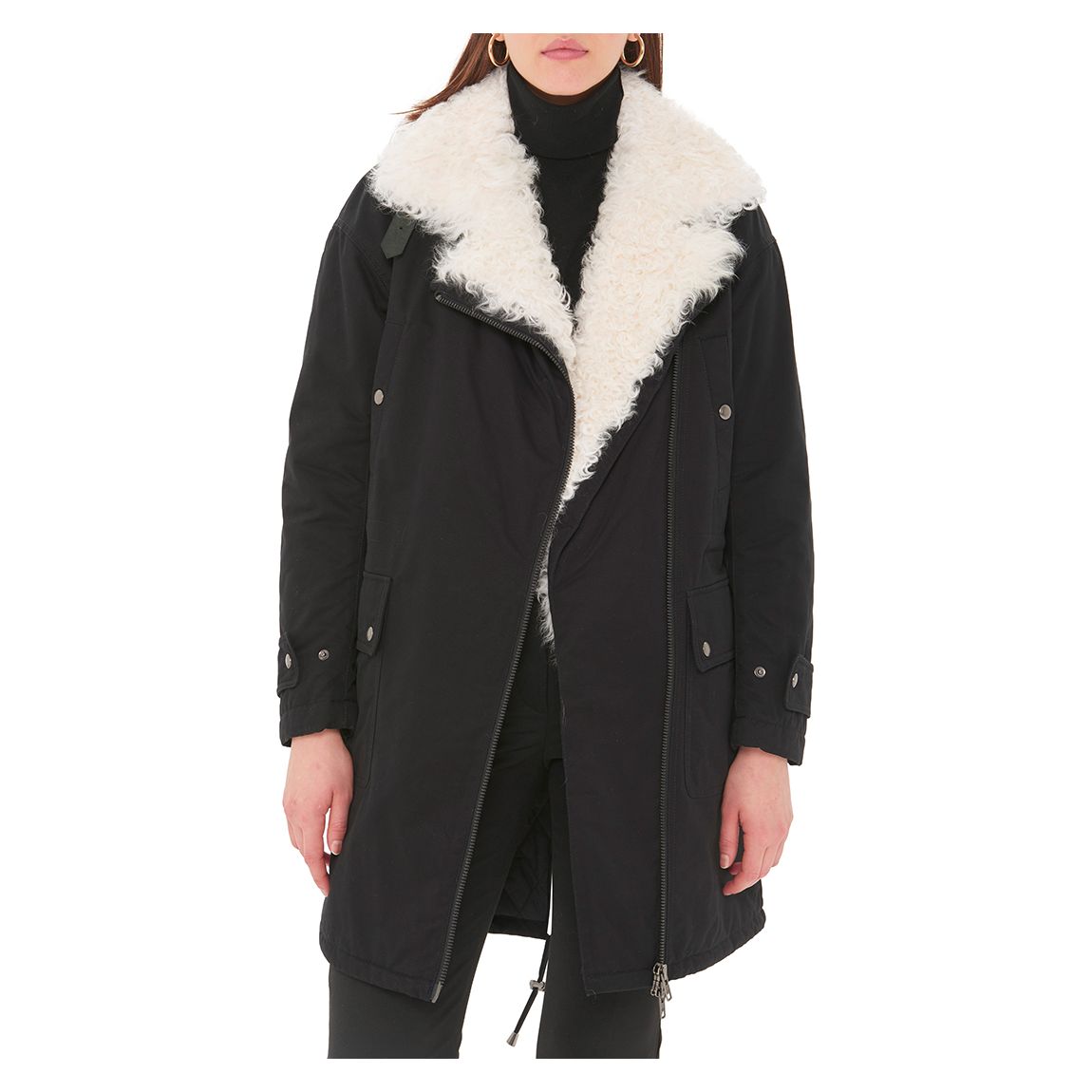 Black Cotton Mallory Coat main product photo