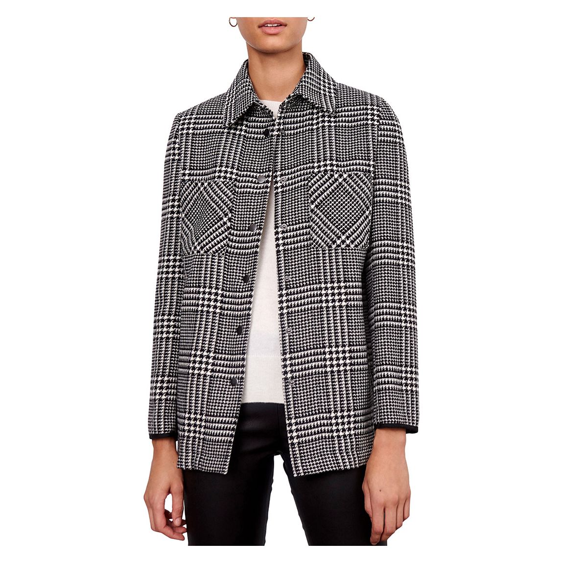 Black Buttoned Verona Shacket main product photo