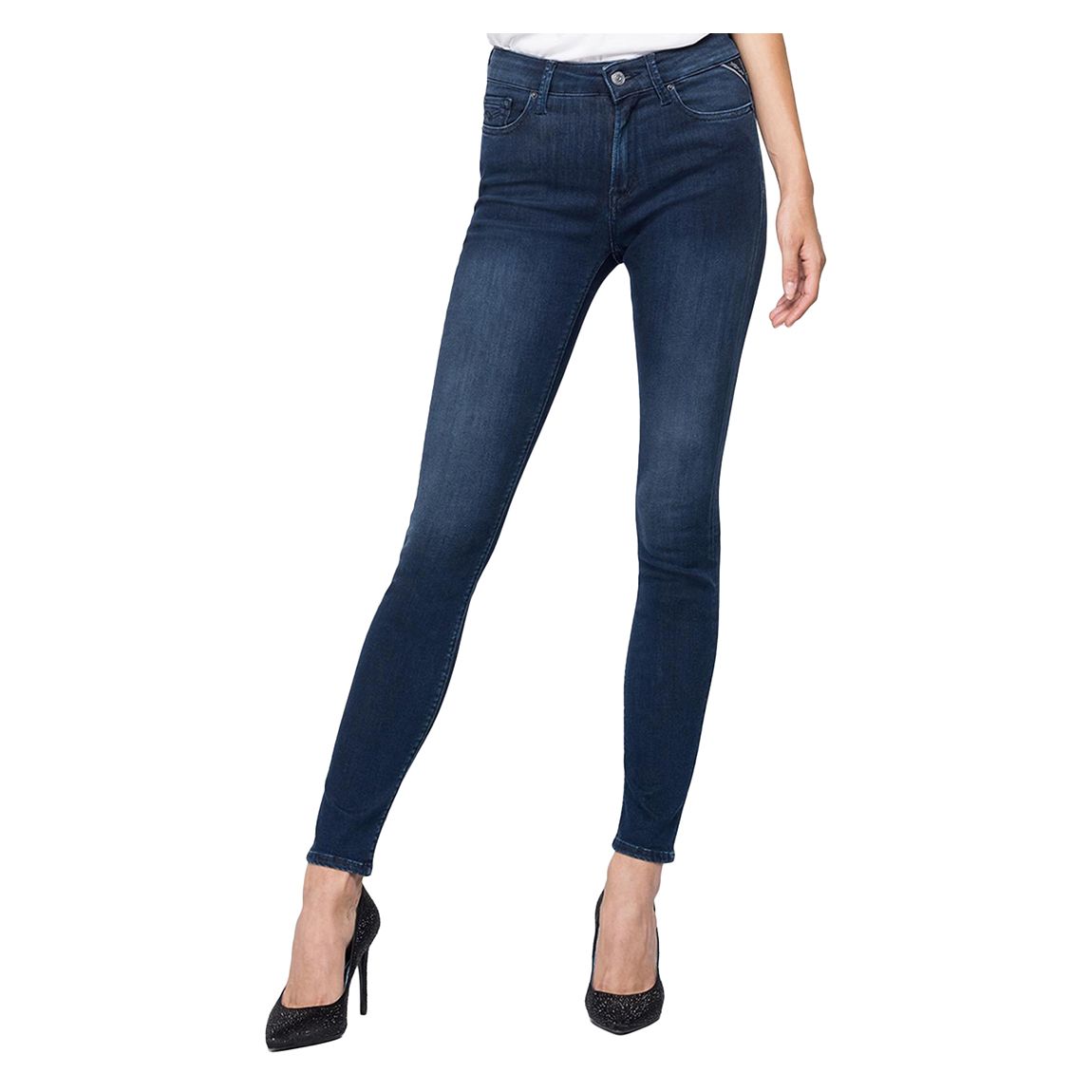 Navy High Waist Luzien Skinny Stretch Jeans main product photo