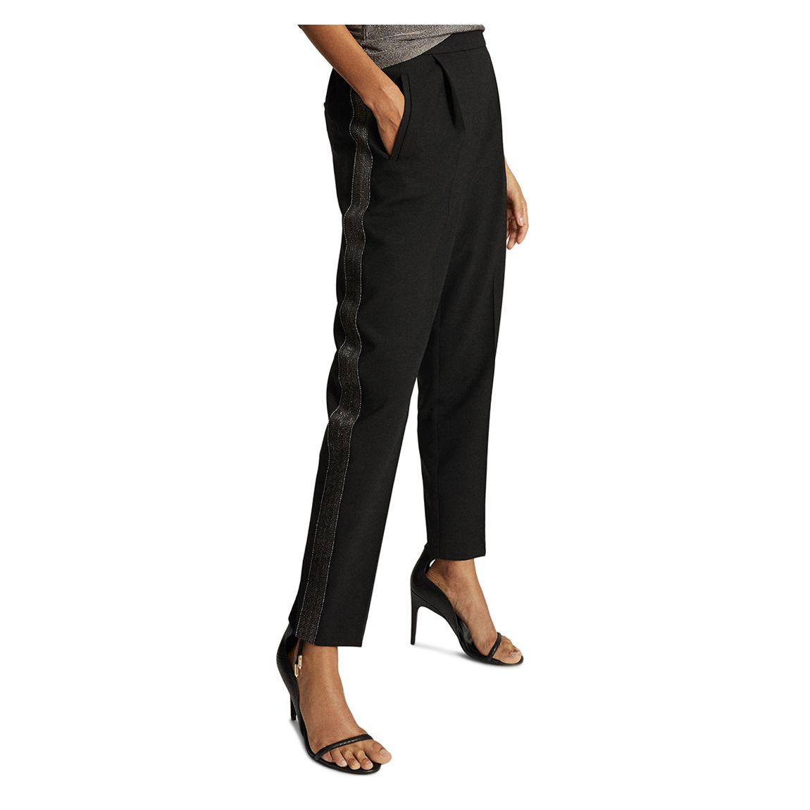 Black Jay Pull On Stripe Trousers main product photo