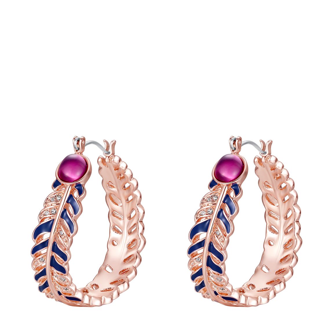 Gold/Mutli Hoop Earrings With Swarovski Crystals main product photo
