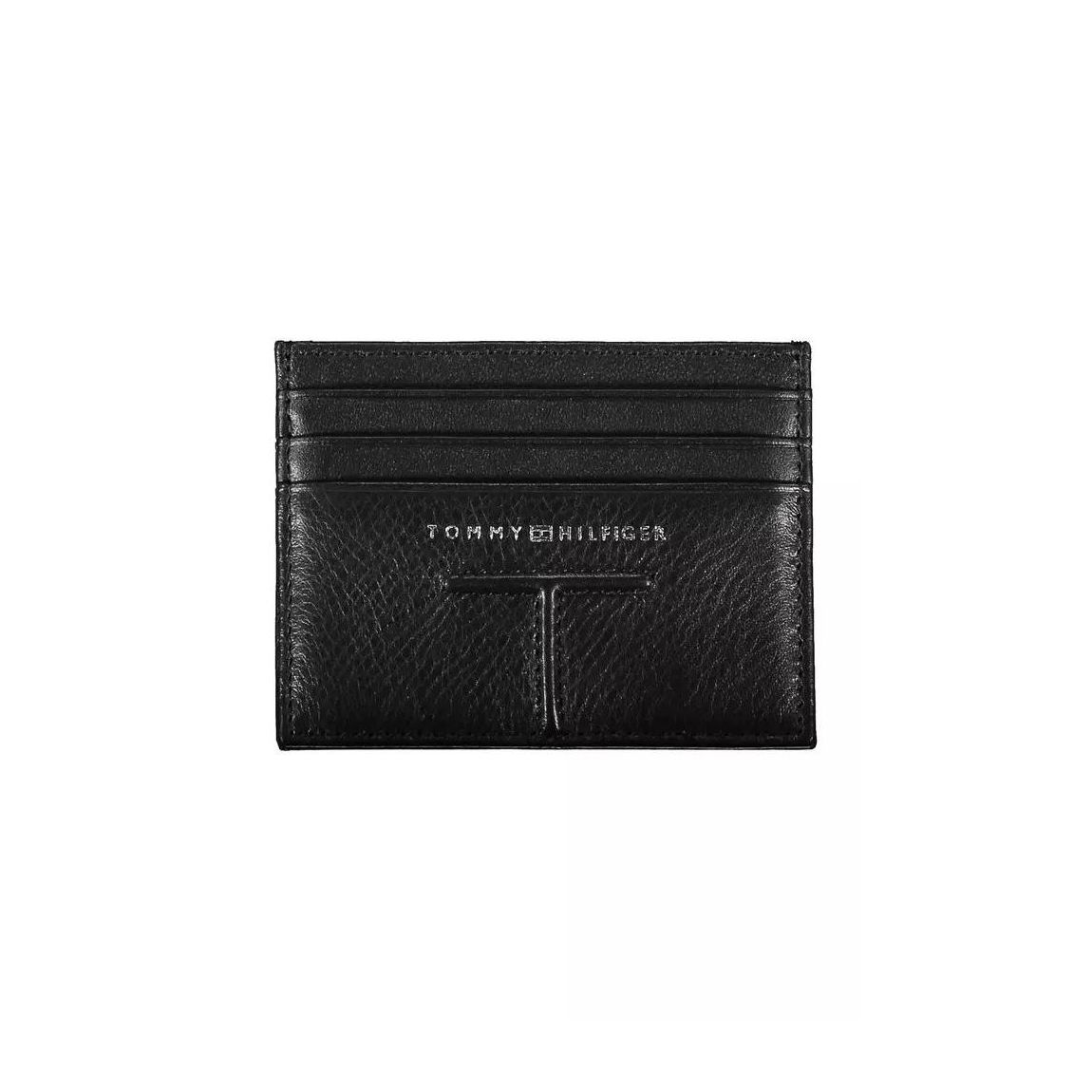 Leather Card Holder Wallet - Black main product photo