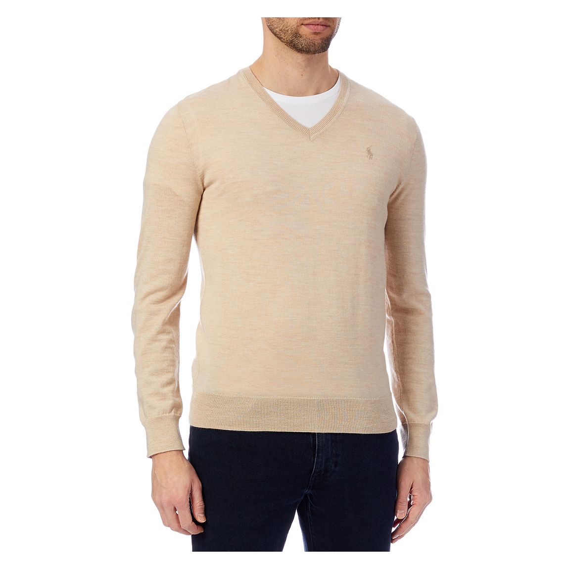 Beige Slim Fit Wool Jumper main product photo