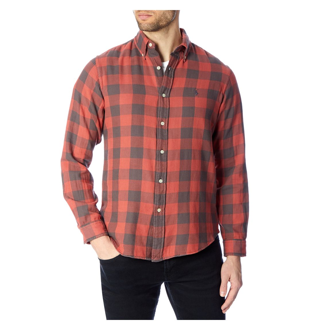 Red Check Custom Fit Shirt main product photo