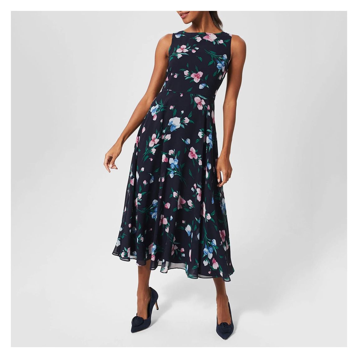 Navy Floral Carly Dress main product photo