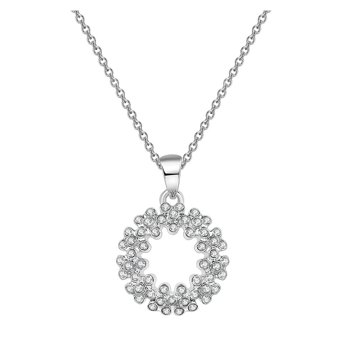 White Gold Plated Pendant Necklace with Swarovski Elements main product photo