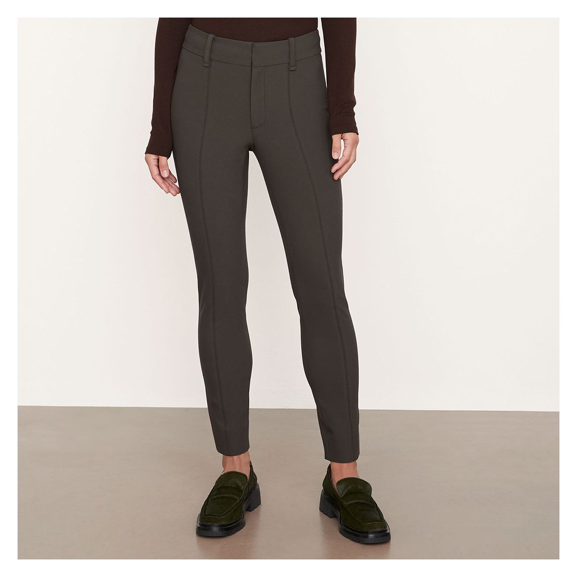 Black High Waisted Cigarette Trousers main product photo