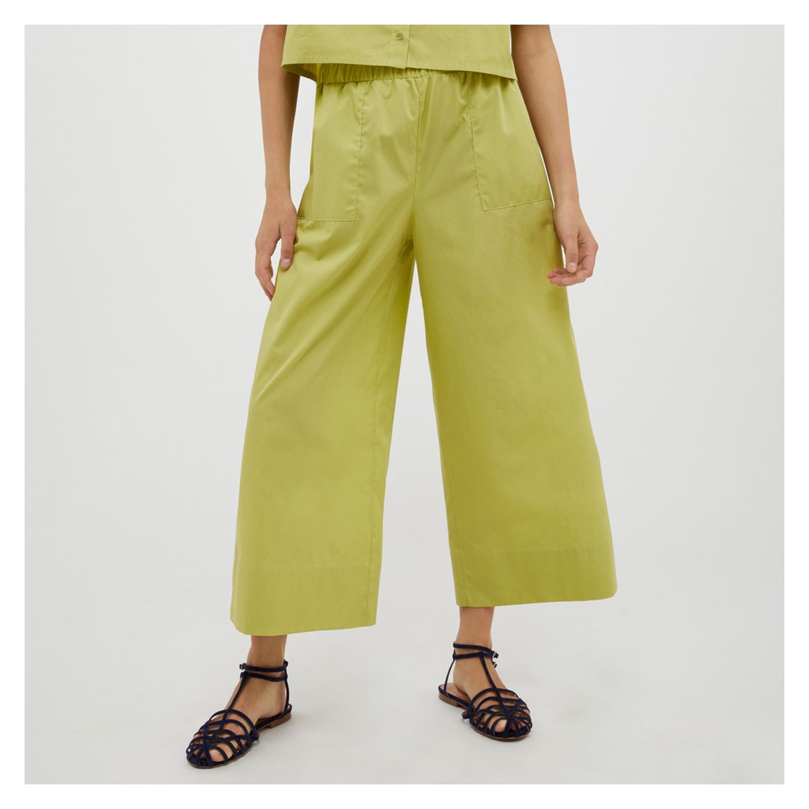 Green Mascagni Cotton Trousers main product photo