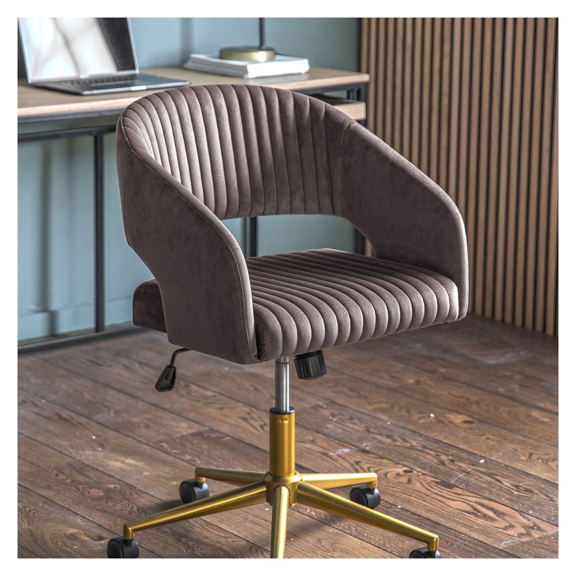 Filsham Swivel Chair, Grey Velvet main product photo