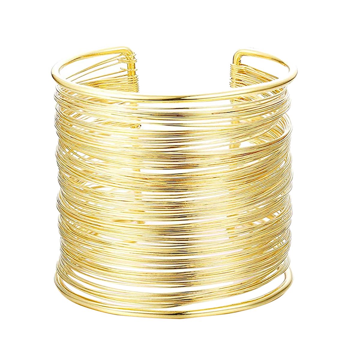 18K Gold Plated Wide Cuff Bangle main product photo