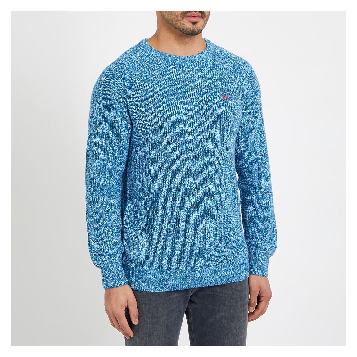 Blue Winter Textured Knitted Jumper main product photo