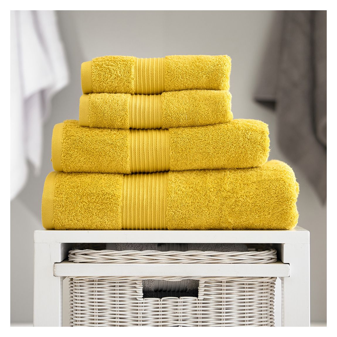 Bliss Bath Towels, Mustard main product photo