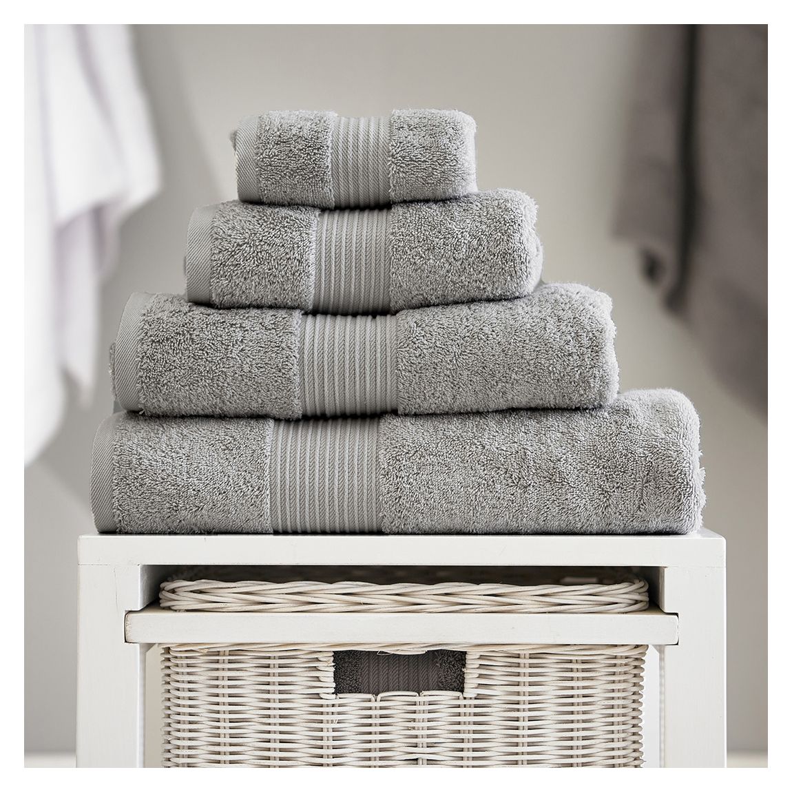 Bliss Bath Towels, Cloud main product photo
