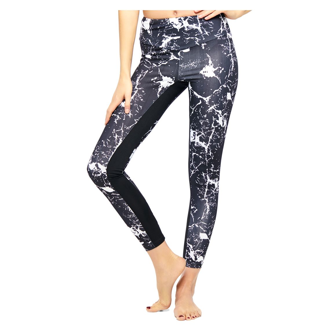Black/White Running Leggings main product photo