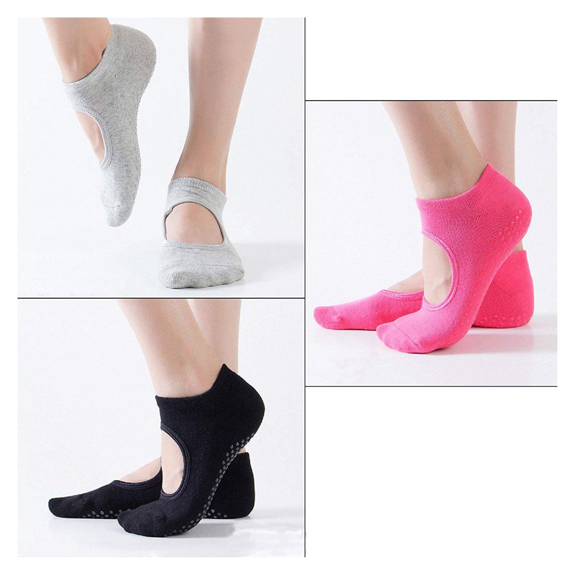Set of 3 Yoga Socks main product photo