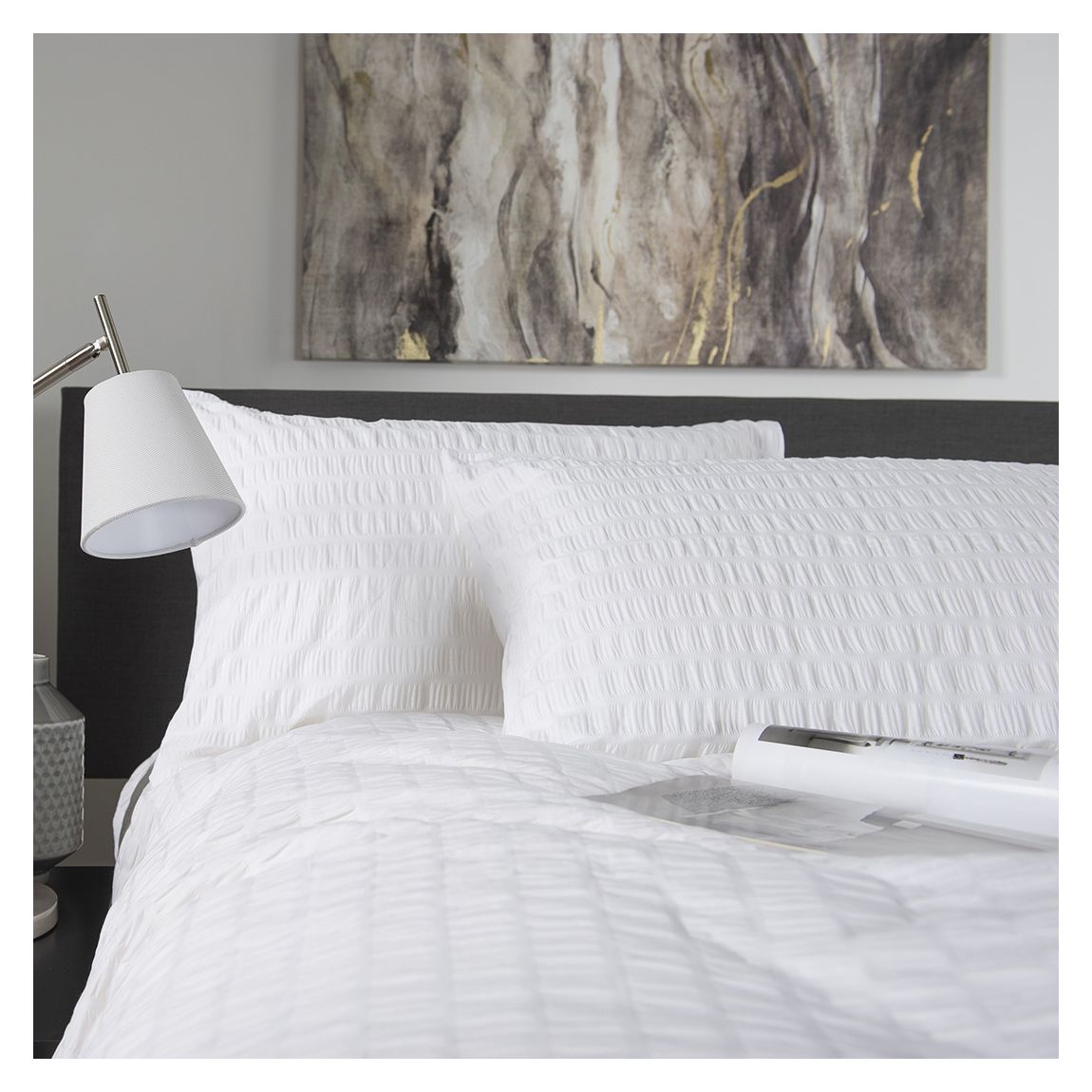 Stamford Single Duvet Cover Set, White main product photo