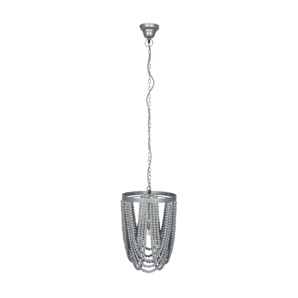 Bonneval Grey Wash Wood Bead Sash Pendant main product photo