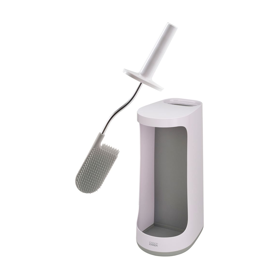 Flex Store Toilet Brush with Storage Caddy, Grey/White main product photo