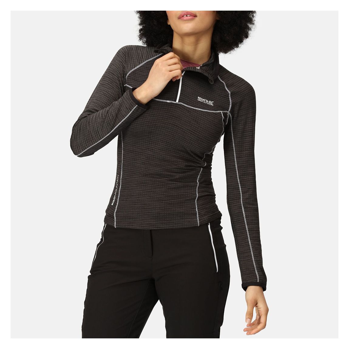 Black Midlayer Half Zip T-Shirt main product photo