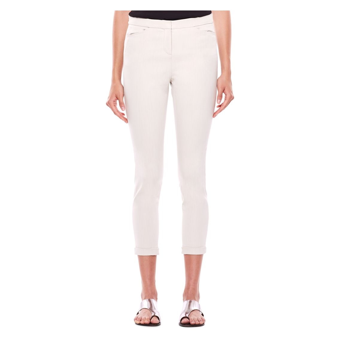 Baby Pink Tapered Stretch Trousers main product photo
