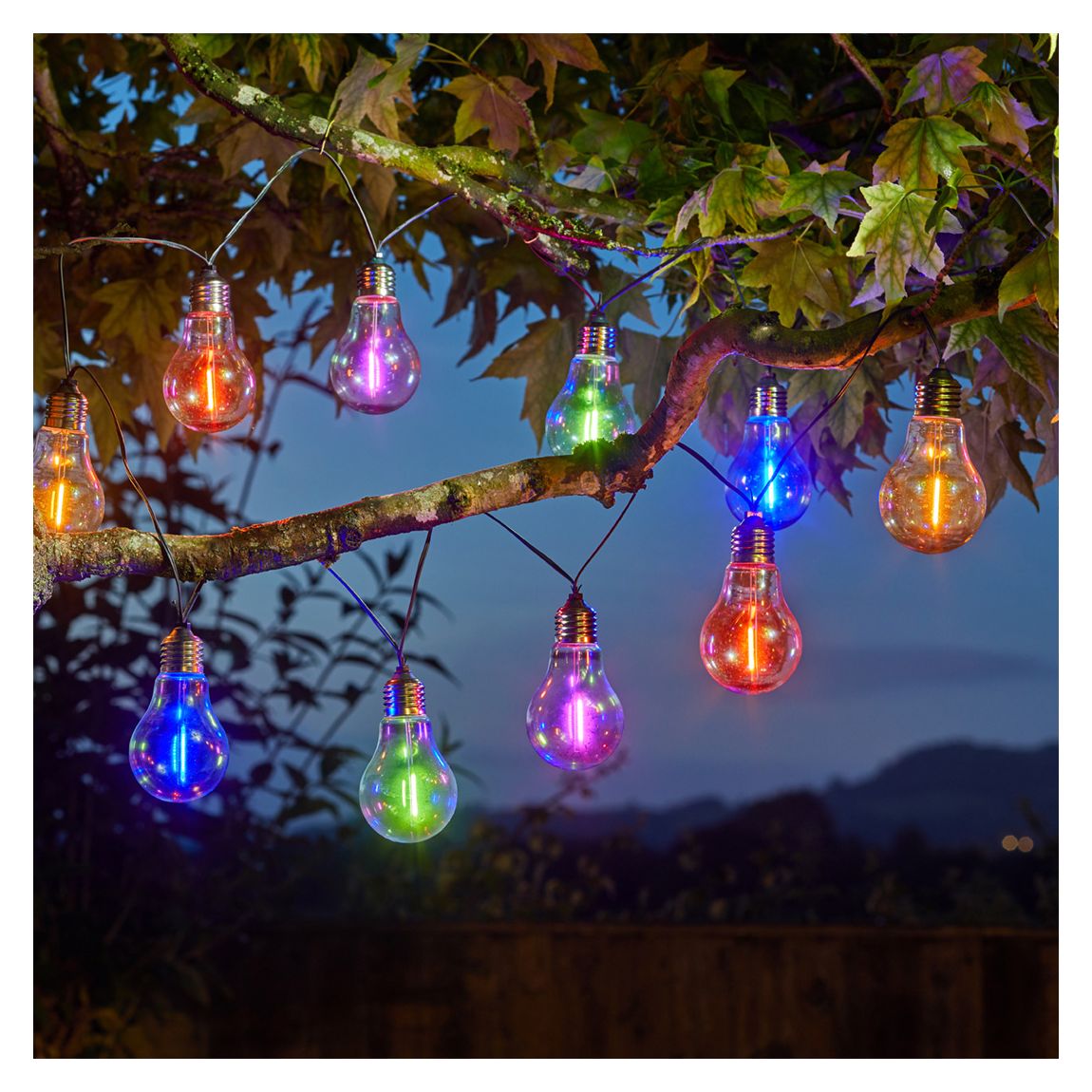 Set of 10 Eureka! Neonesque Solar Lightbulbs main product photo