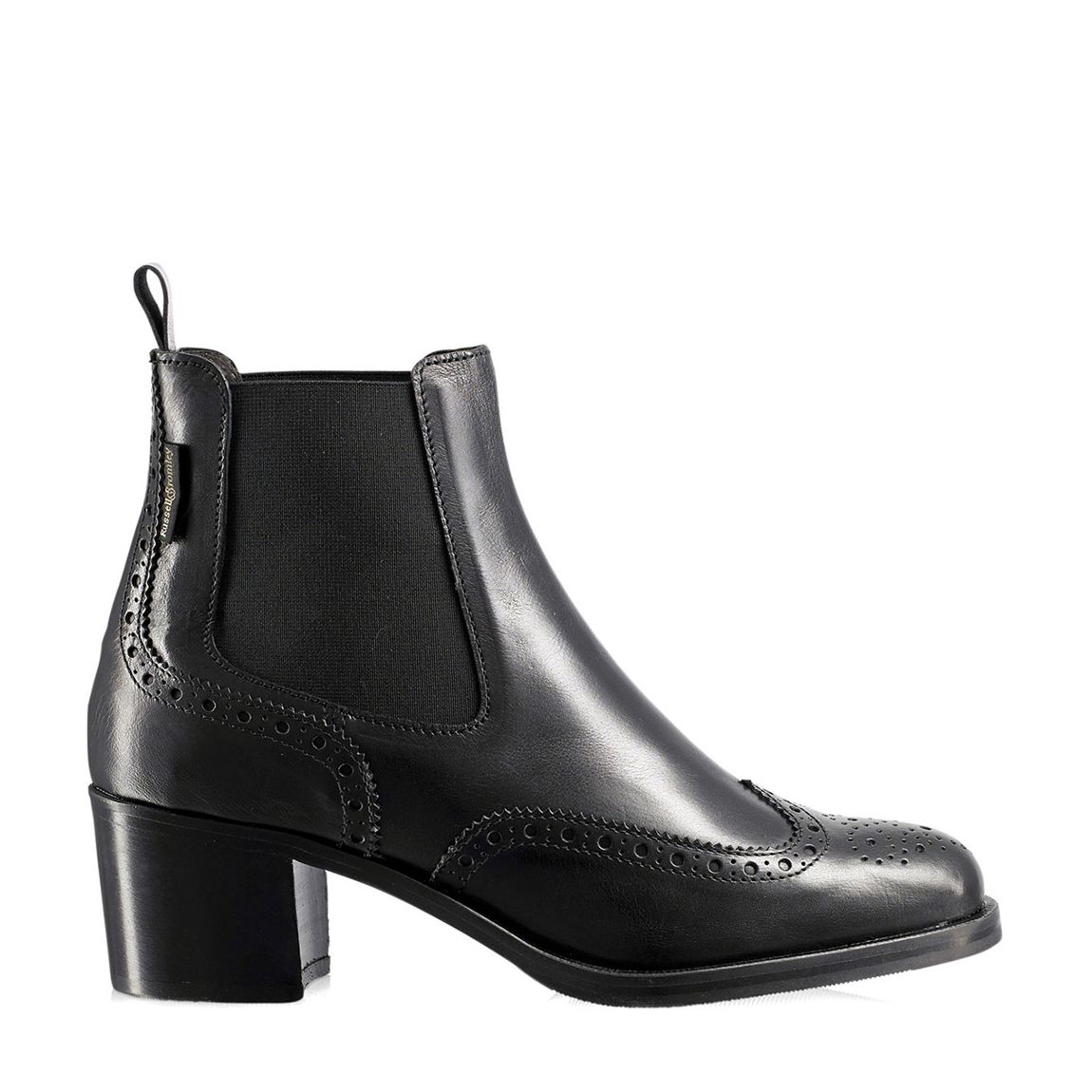 Black Leather Cavendish Block Heel Chelsea Boot main product photo