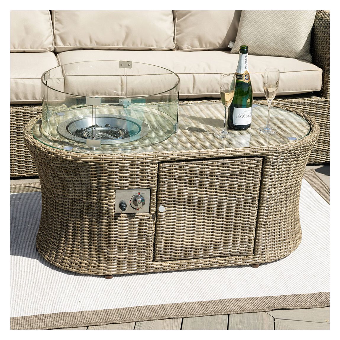 Winchester Oval Fire Pit Coffee Table main product photo