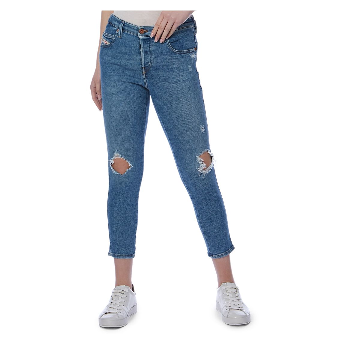 Light Blue Babhila Slim-Skinny Distressed Jeans main product photo